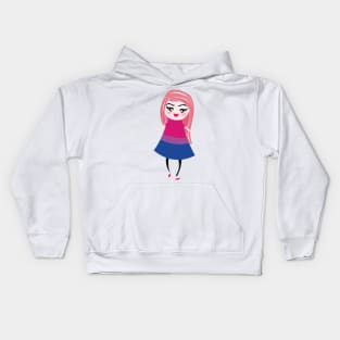 Bisexual pride flag Kids Hoodie